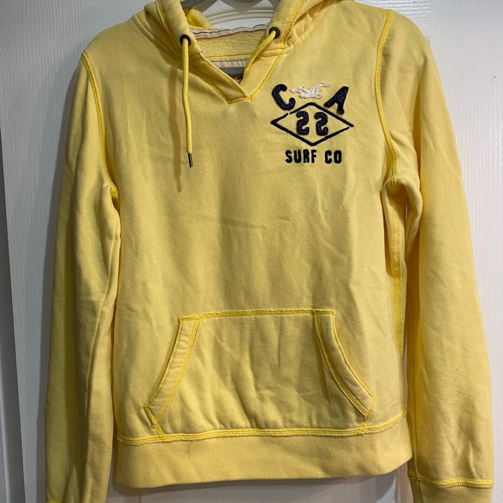 Hollister yellow hoodie